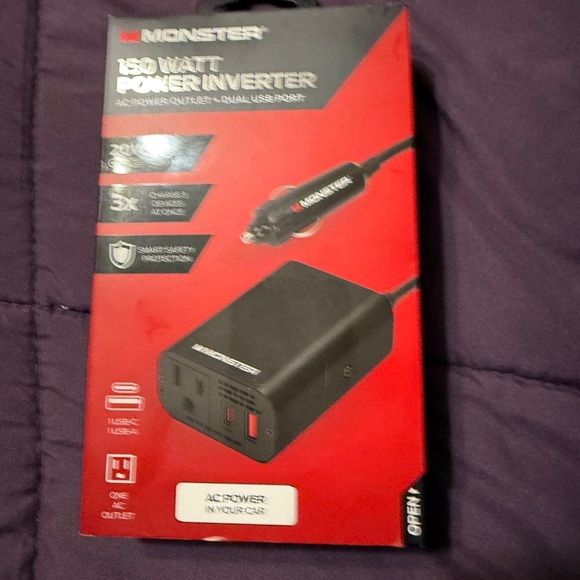 150 Watt Power Inverter - Black - Picture 2 of 3